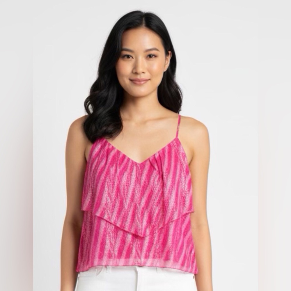 Ramy Brook Pink Layered SILK CAMI TOP/ NWT